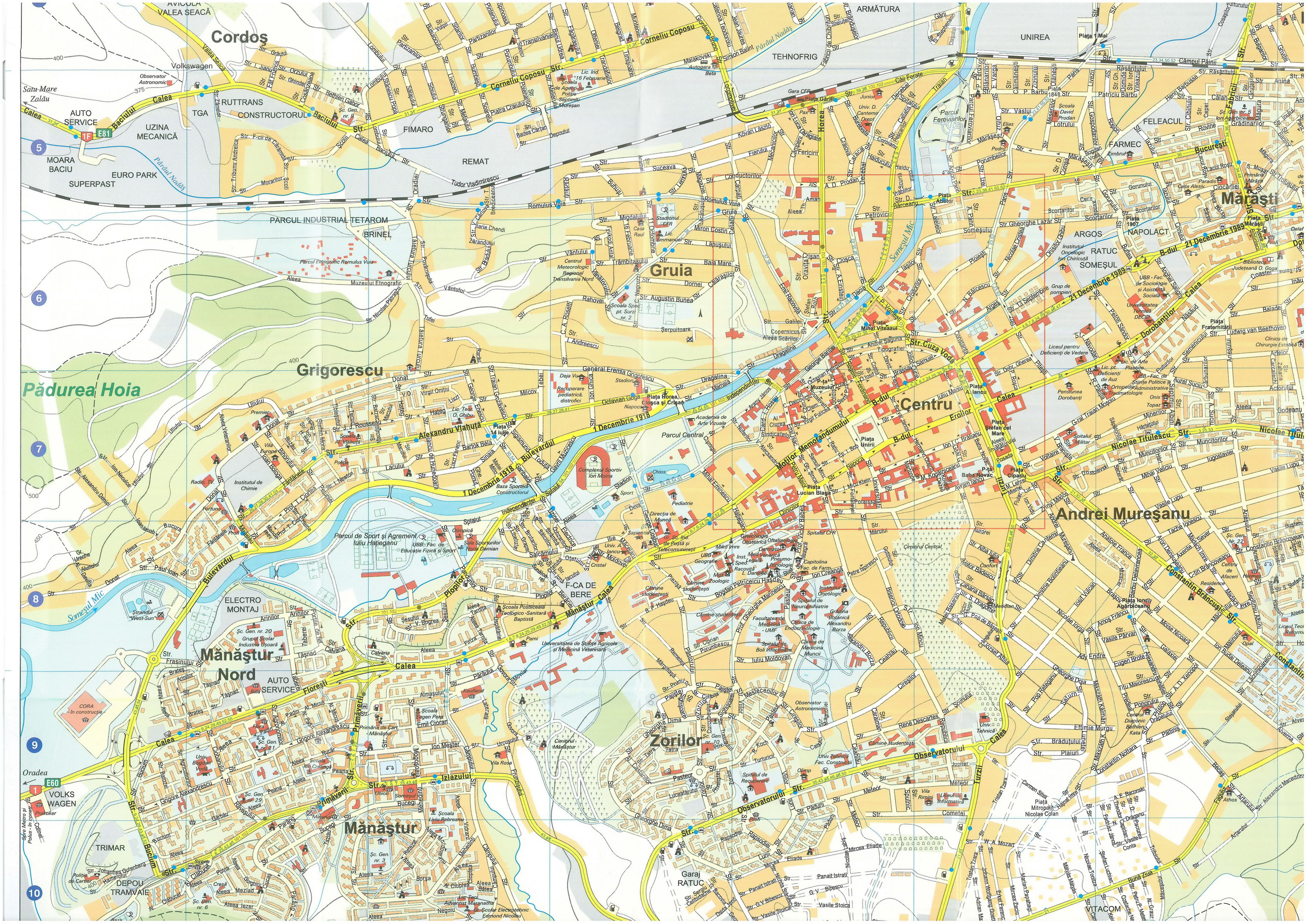Harta turistica Cluj Napoca cazare Harta turistica Cluj Napoca cazare