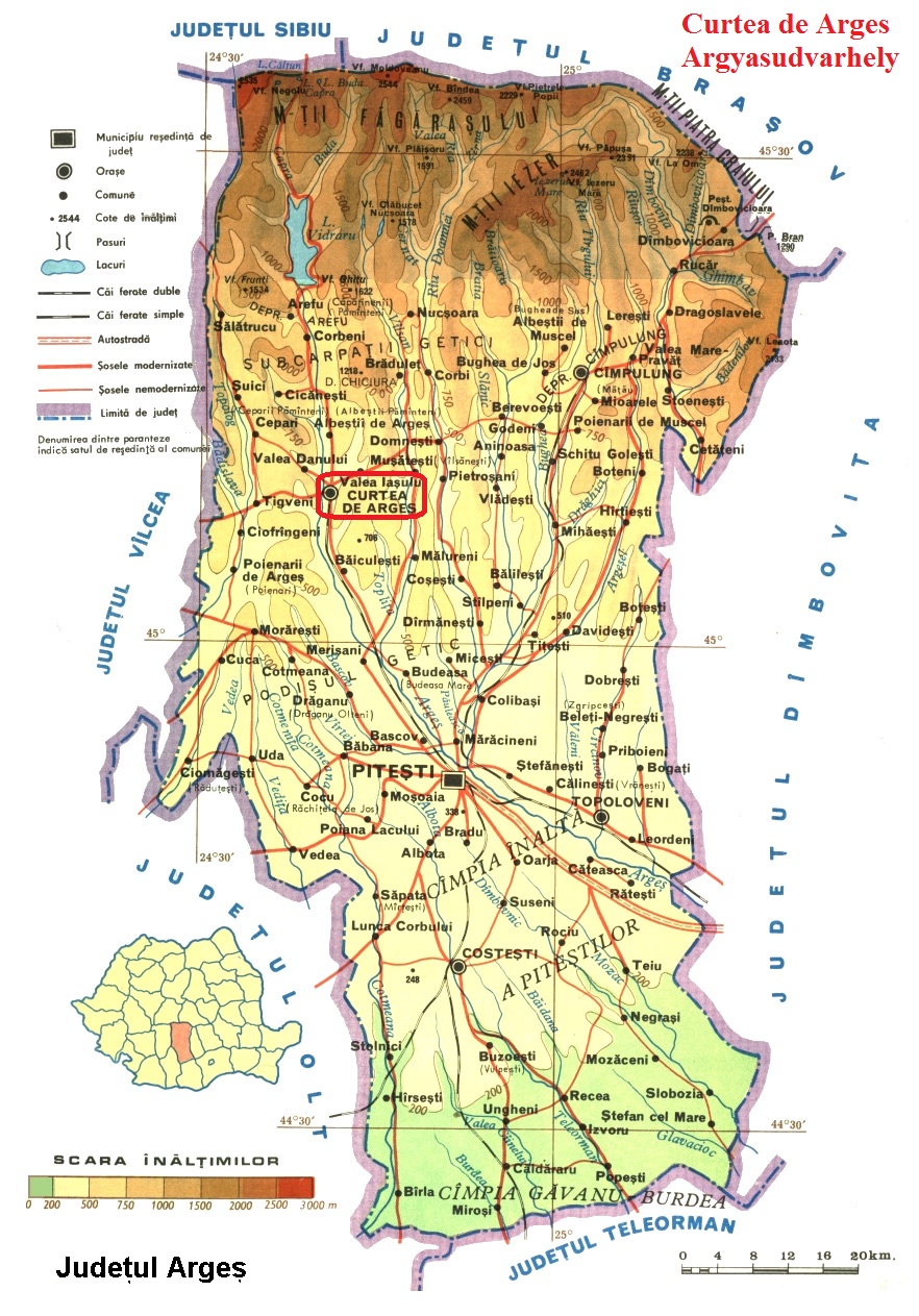 Harta turistica Curtea de Arges cazare Harta turistica Curtea de Arges cazare