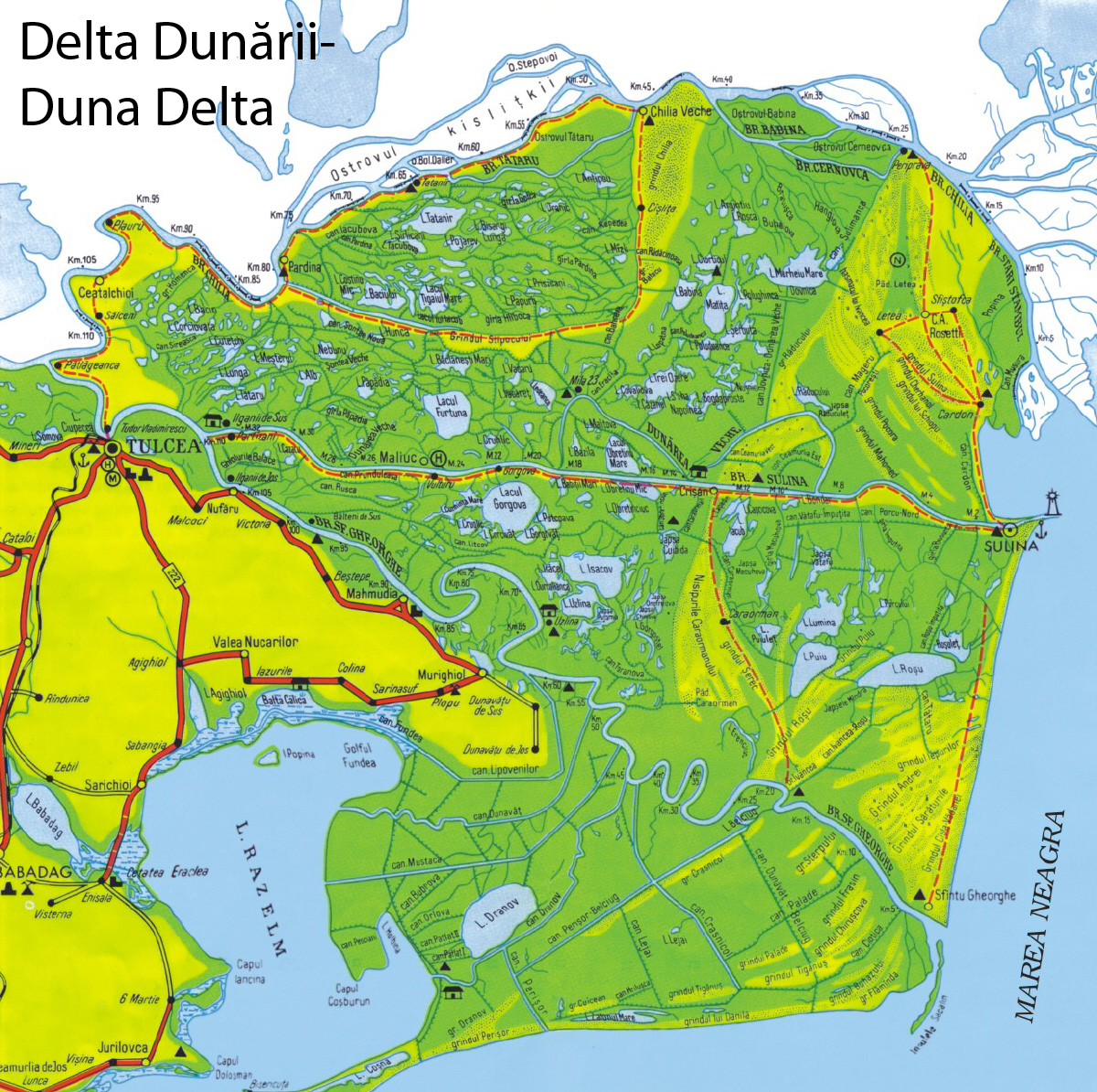 Harta turisticaDelta Dunarii cazare Harta turisticaDelta Dunarii cazare
