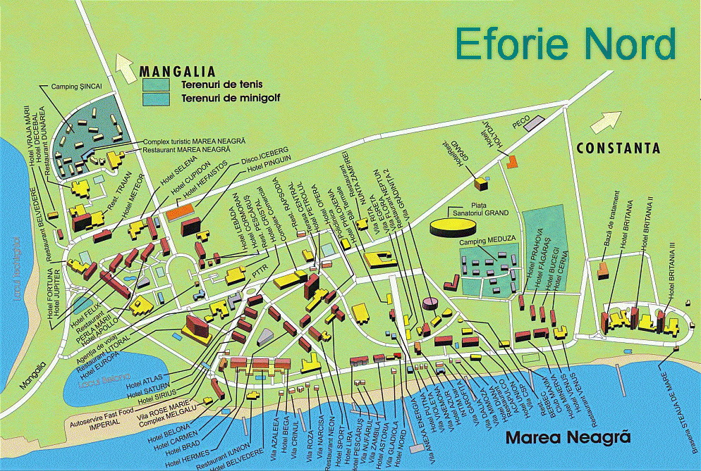 Harta Eforie Nord
