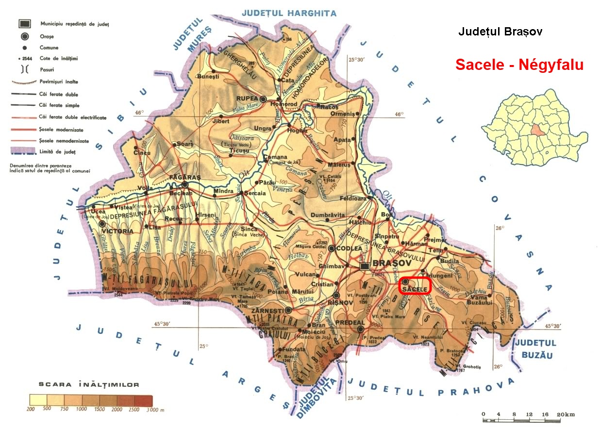 Harta turistica Sacele cazare
