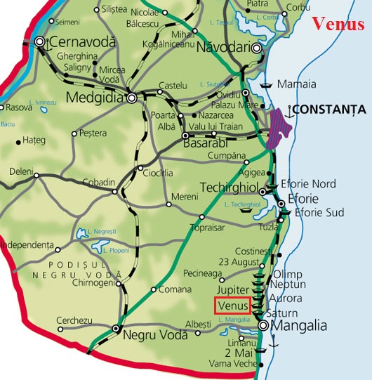 Harta turistica Venus cazare Harta turistica Venus cazare