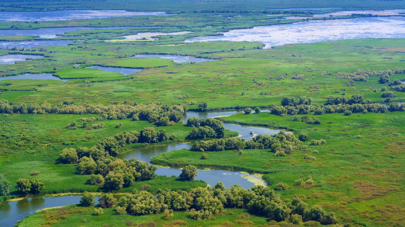 Duna-delta madártávlatból
