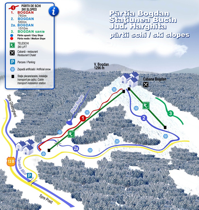 Harta Partie de schi Bucin - Bogdan